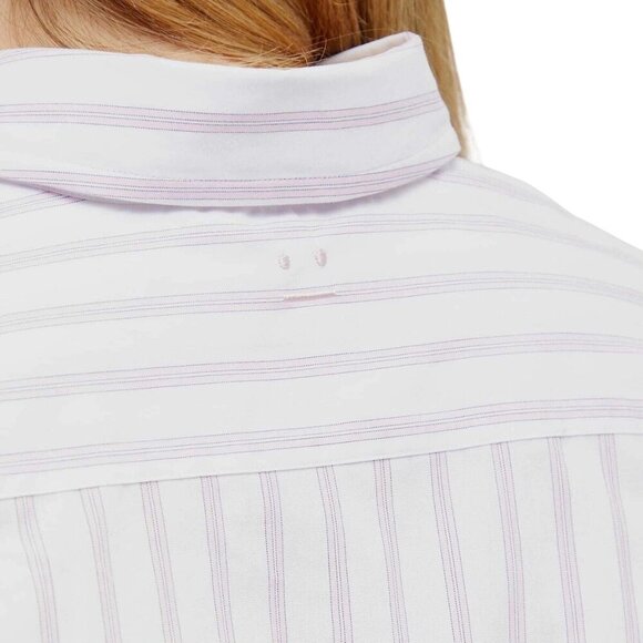 Acne Studios Button Up Shirt in White & Rose Pink Small New Womens Blouse as-is - Picture 16 of 17